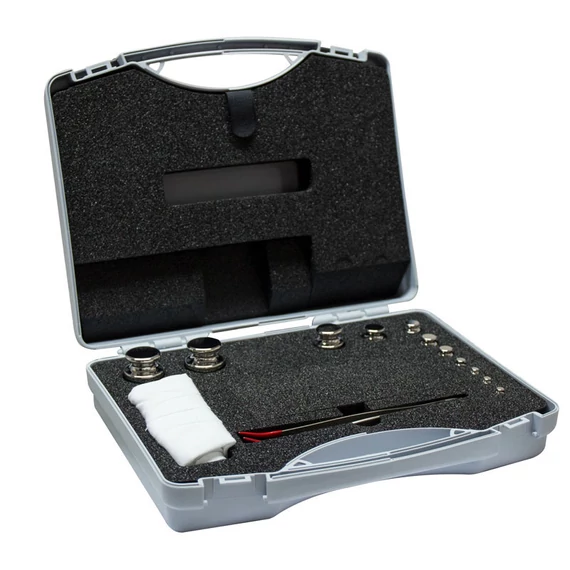 F1 Mass Standard - Knob Weights With Adjustment Chamber, set (1 g - 50 g), Plastic Box