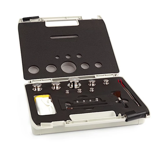 F1 Mass Standard - Knob Weights With Adjustment Chamber, Set (1 g - 1 kg), Plastic Box
