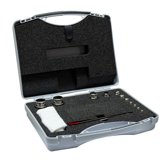 F1 Mass Standard - Knob Weights Without Adjustment Chamber, Set (1 g - 50 g), Plastic Box