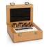 Kép 1/2 - F2 Mass Standard - Knob Weights With Adjustment Chamber, Set (1 mg - 100 g), Wooden Box