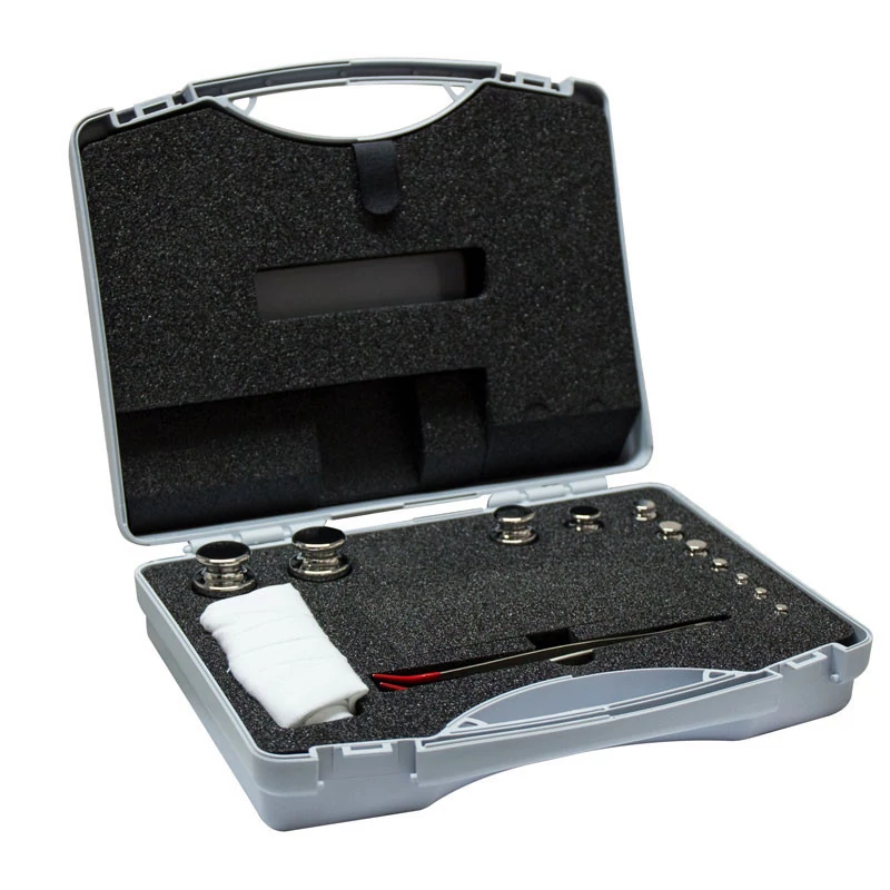 F1 Mass Standard - Knob Weights Without Adjustment Chamber, Set (1 g - 50 g), Plastic Box