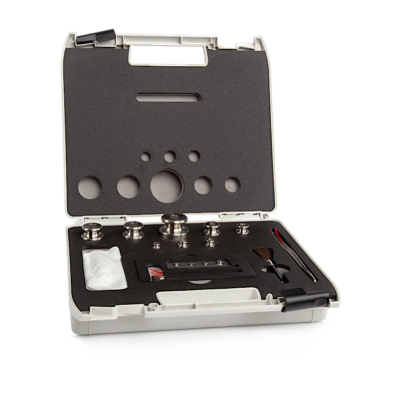 Cylindrical Weights, Set (1 g - 500 g), Plastic Box